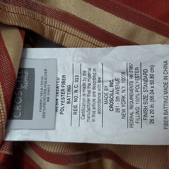 LOT 2 Croscill home pillowcase Victorian European cover 26 x 20 in Rococo - Picture 6 of 8